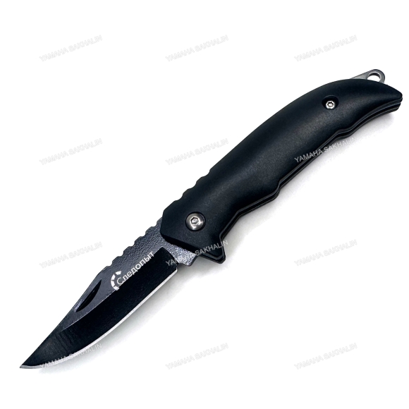 Нож туристический "СЛЕДОПЫТ", дл. клинка 64 мм, ручка черная/360/240/