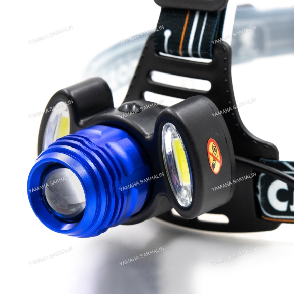 Фонарь налобный "СИБИРСКИЙ СЛЕДОПЫТ-Лайт", 1 LED + 2 COB, zoom, аккум. 220В/60/
