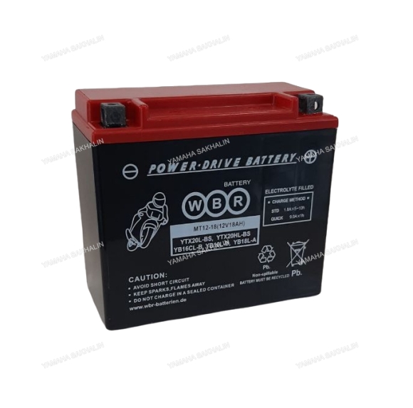 Аккумулятор WBR VK Professional, Grizzly 550-700 175*87*155 MT12-18 (полярность обратная) Аккумулятор WBR VK Professional, Grizzly 550-700 175*87*155 MT12-18 (полярность обратная)
