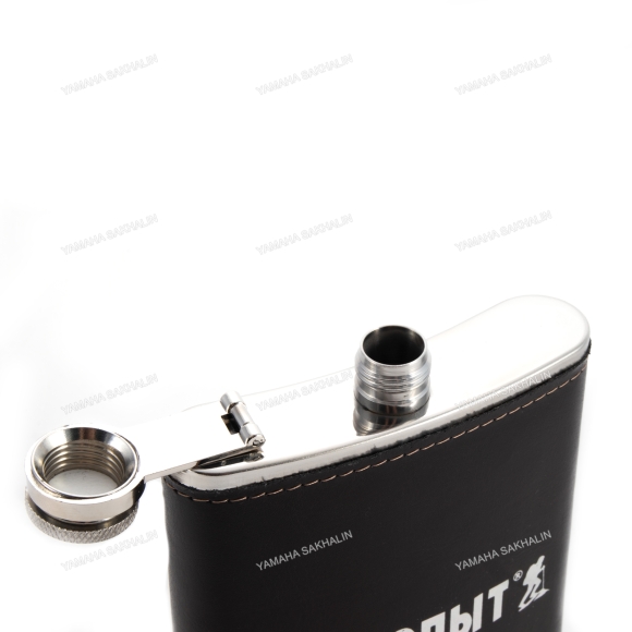 Фляжка «СЛЕДОПЫТ - Browny» в кож. оплете, 240 мл, цв. корич./100/