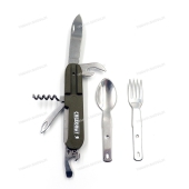 Мультитул "СЛЕДОПЫТ", 7 предметов c ложкой, вилкой, в чехле, в коробке/120/