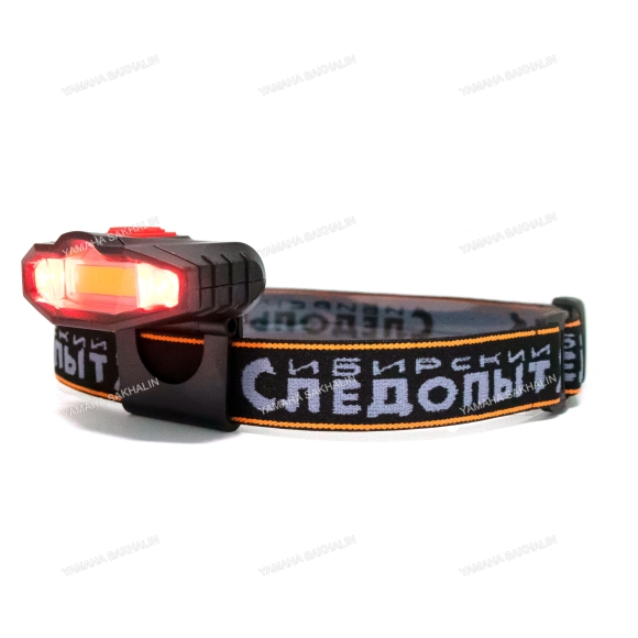 Фонарь для кепки "СИБИРСКИЙ СЛЕДОПЫТ-Протон", 1 COB + 2 LED, аккум. 220В, USB/200/