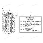 Головка блока цилиндров Yamaha F70A 6CJ-W009A-00-9S Головка блока цилиндров Yamaha F70A 6CJ-W009A-00-9S