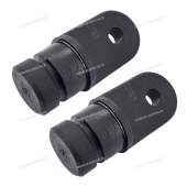 Наконечники черные, комплект (2шт) 7/8" , 50-76051