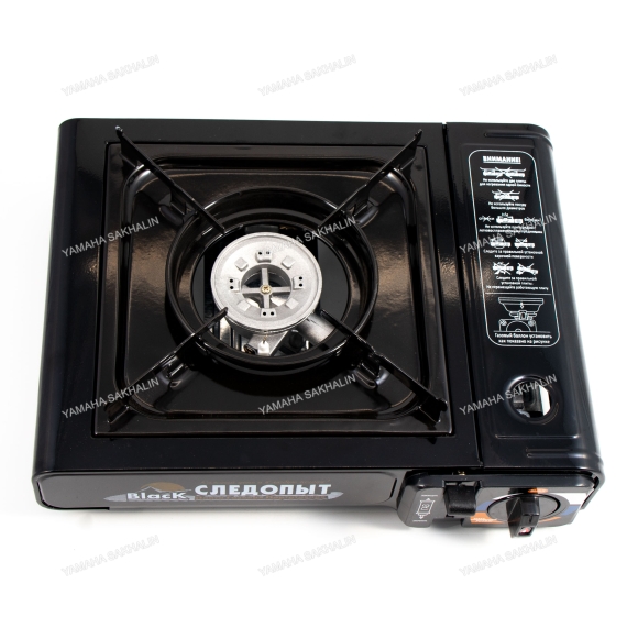 Плита наст. газовая "СЛЕДОПЫТ - Black" (с переходником)/6/ Плита наст. газовая "СЛЕДОПЫТ - Black" (с переходником)/6/