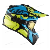 Шлем снегоходный бэккантри CKX TITAN HOPOVER AIR FLOW, с очками CKX 210° TACTICAL, салатовый/синий Шлем снегоходный бэккантри CKX TITAN HOPOVER AIR FLOW, с очками CKX 210° TACTICAL, салатовый/синий