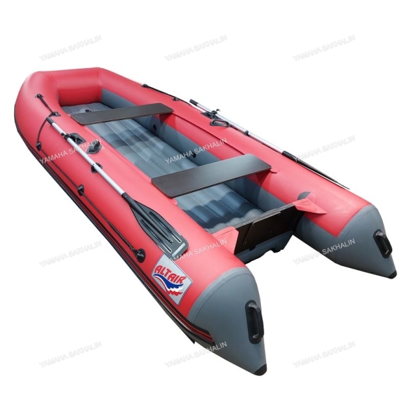 Лодка надувная моторная ALTAIR HD380 с НДНД красный/серый