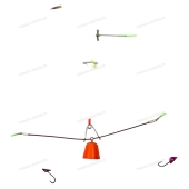 Снасть на камбалу Davy Jones Бабочка (160 гр, крючки №15х1+16х2, Orange UV) Снасть на камбалу Davy Jones Бабочка (160 гр, крючки №15х1+16х2, Orange UV)