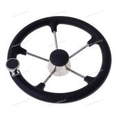 Руль 343 мм, нерж. 304 сталь чёрный SF80607-101 Руль 343 мм, нерж. 304 сталь чёрный SF80607-101