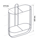 Корзина для 2-х кранцев прямая 215 мм.