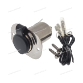 Разьем 12В "прикуриватель" 256-05121 12V, нерж. сталь