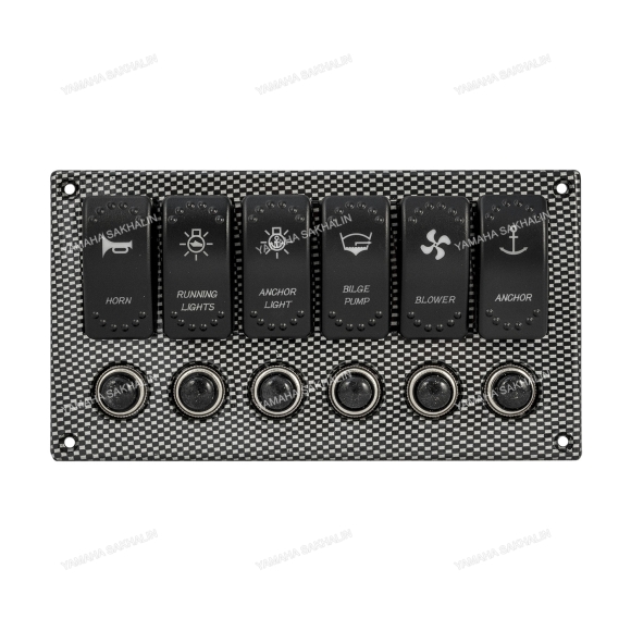 Панель, 6 переключателей 12V, 24V SF50720-6