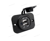 Гнездо USB, вход 12/24V, выход 5.1V 2.1 и 1A SF50782-3 Гнездо USB, вход 12/24V, выход 5.1V 2.1 и 1A SF50782-3