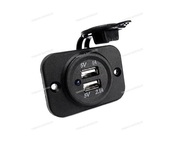 Гнездо USB, вход 12/24V, выход 5.1V 2.1 и 1A SF50782-3
