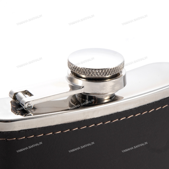 Фляжка «СЛЕДОПЫТ - Browny » в кож. оплете, 180 мл, цв. корич/100/