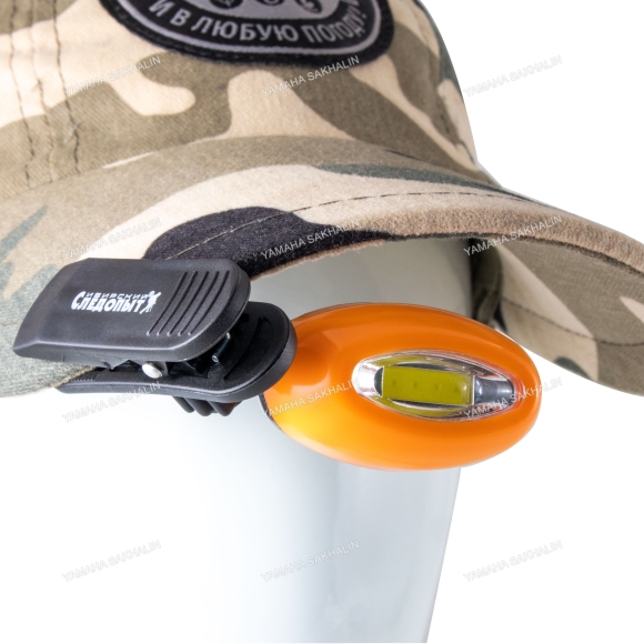 Фонарь для кепки "СИБИРСКИЙ СЛЕДОПЫТ-Планк", 1 COB, 2х2032/600/