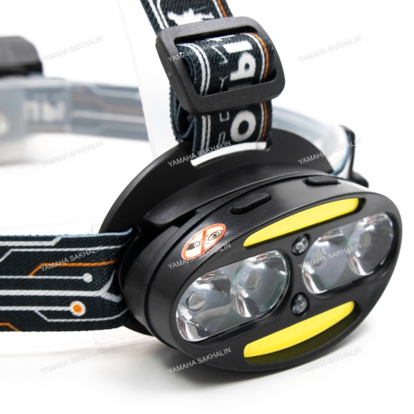 Фонарь налобный "СИБИРСКИЙ СЛЕДОПЫТ-Радиант", 4 LED + 2 COB, аккум. 220В