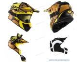 Шлем снегоходный бэккантри CKX TITAN HOPOVER AIR FLOW, с очками CKX 210° TACTICAL, салатовый/синий Шлем снегоходный бэккантри CKX TITAN HOPOVER AIR FLOW, с очками CKX 210° TACTICAL, салатовый/синий